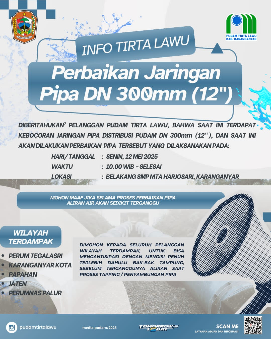 INFO PENTING DARI PDAM TIRTA LAWU