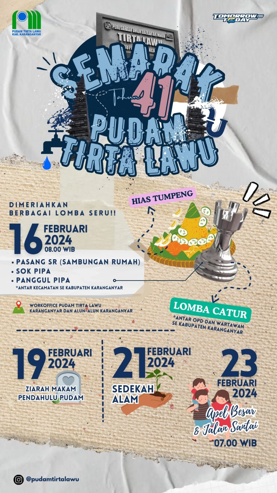 SEMARAK 41 TAHUN PUDAM TIRTA LAWU KABUPATEN KARANGANYAR