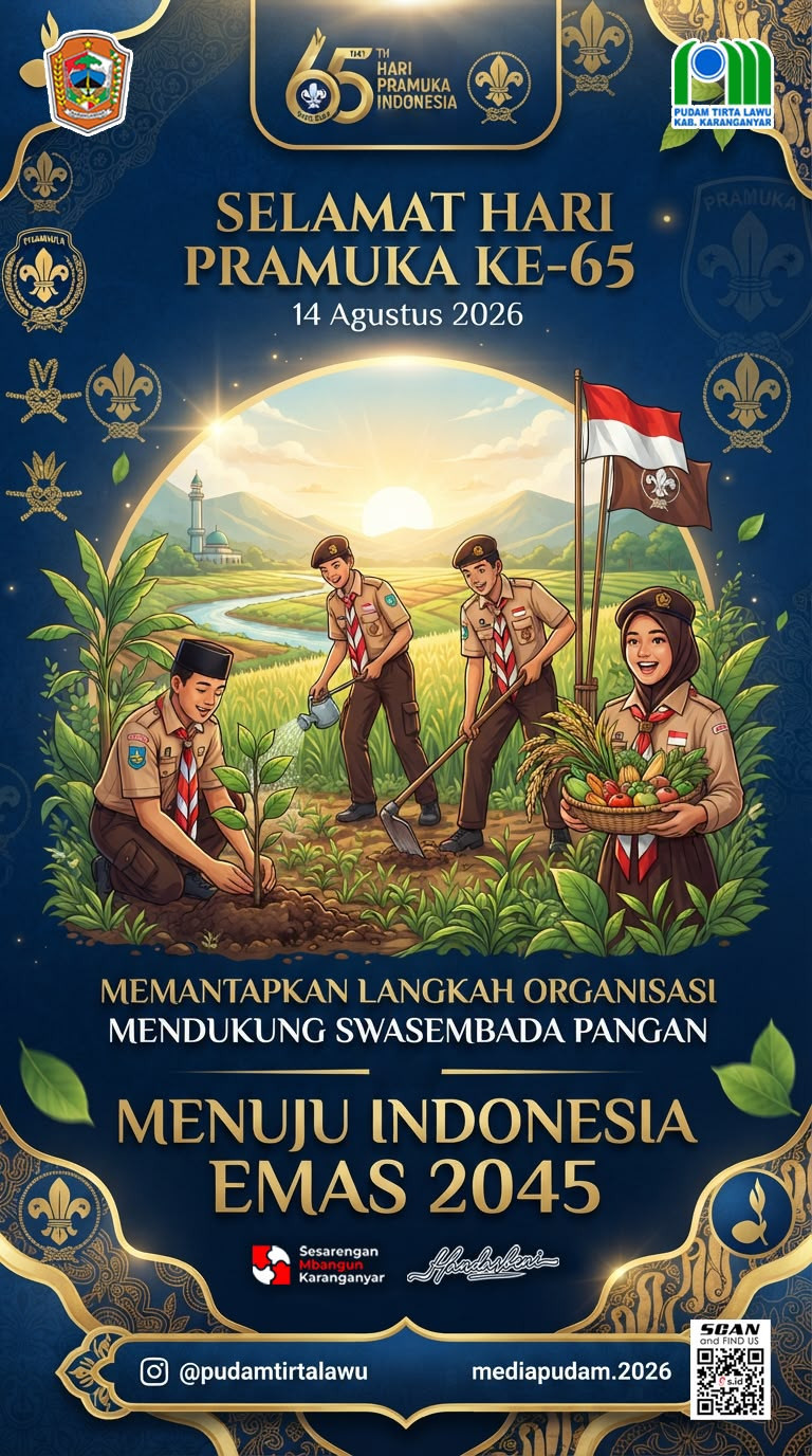 SELAMAT HARI PRAMUKA KE-65, TERUS BERKARYA UNTUK INDONESIA EMAS 2045